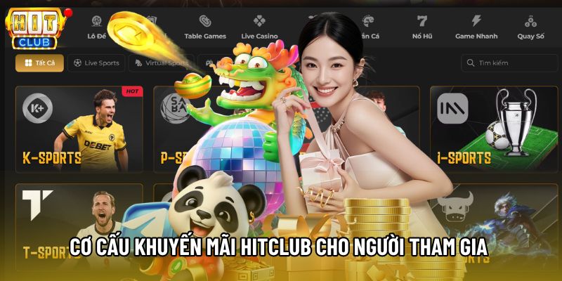Cơ cấu khuyến mãi Hitclub cho người tham gia thường xuyên